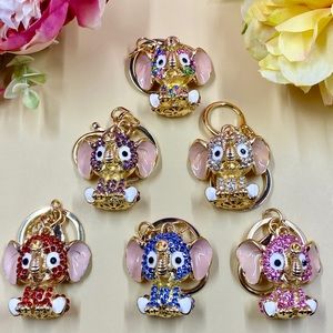 Elephant Crystal Rhinestone Keychain